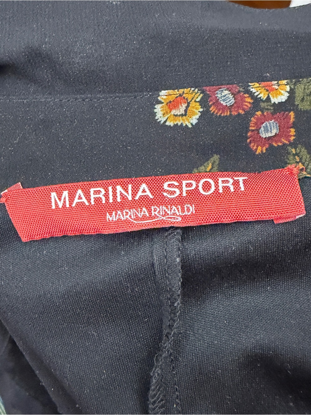 Marina Rinaldi Sport Floral Midi Dress in Black Size 14 - Picture 11 of 12